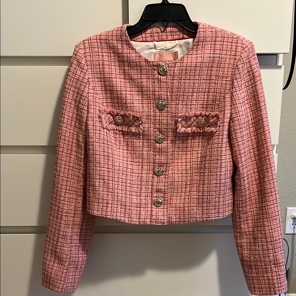 GUESS TWEED CROP JACKET